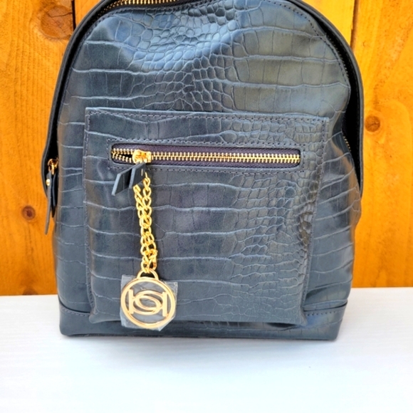 New Bebe Rena Croco Small Backpack Grey - Picture 15 of 15